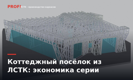 Коттеджный посёлок из ЛСТК: как застройщику считать каркас на серию домов