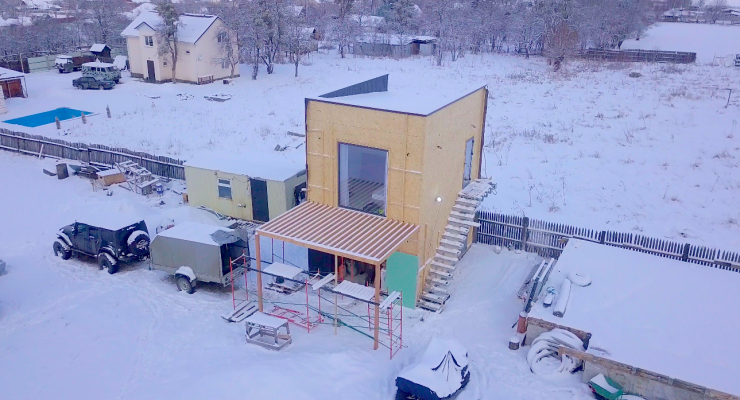 Гараж с жилой комнатой: 52м²